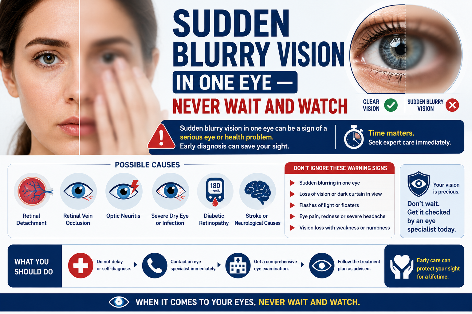 Retina care educational graphic