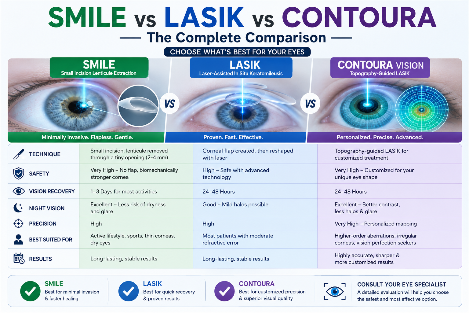 Vision correction educational graphic
